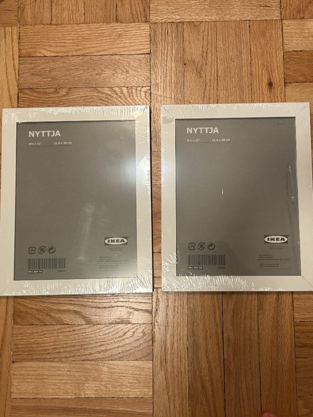 Set of 2 IKEA White Picture Frames Nyttja NEW Sealed